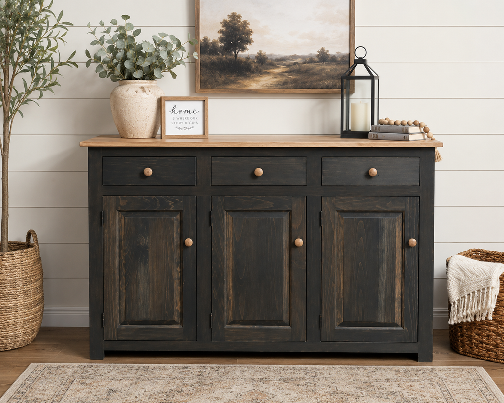 Buffet-Dutch 3 Door-Antique Slate with Clear Coat