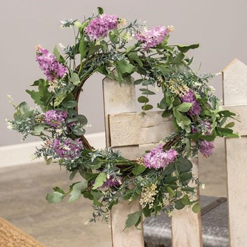 Purple Wildflowers Wreath, 24"