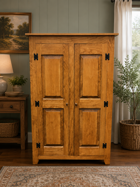 Pie Safe - LW500-54--56" Double Door with Raised Panels-Seely