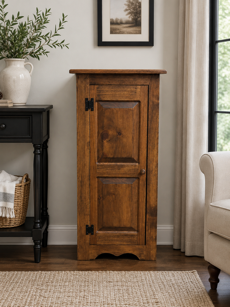 Pie Safe - LW500-58-42" Single Door with Raised Panels-Special Walnut