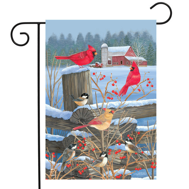 Birds of Winter Garden Flag