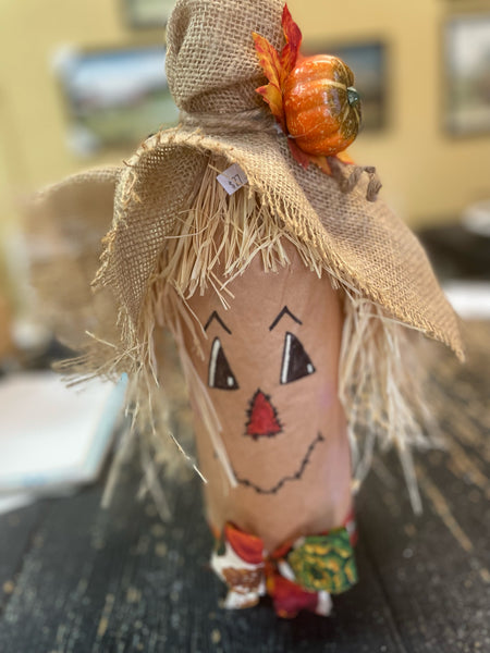 Handmade Scarecrow with Pumpkin Hat