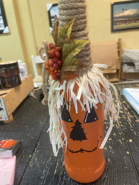 Handmade Jack-O'-Lantern Scarecrow