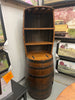 Barrel Hutch with Wine Glass Rack