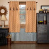 Maisie Panel with Attached Scalloped Layered Valance Set of 2