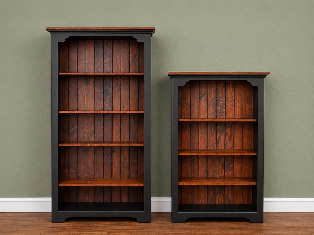 Bookcase-J5 Medium-Black with Michael's Cherry-maple top