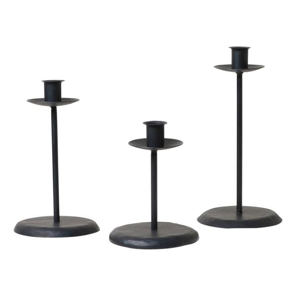 SET 3-Iron Taper Candle Holders