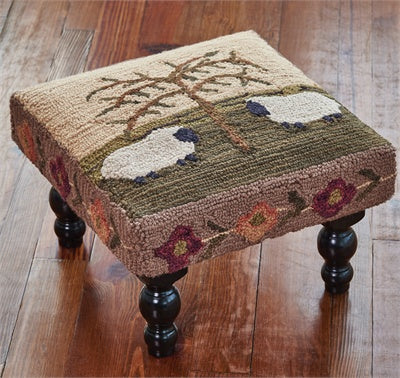 Willow & Sheep Hooked Stool