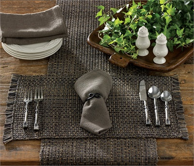 Tweed Table Runner- Charcoal