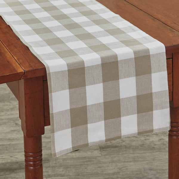 Wicklow Check Table Runner - Natural