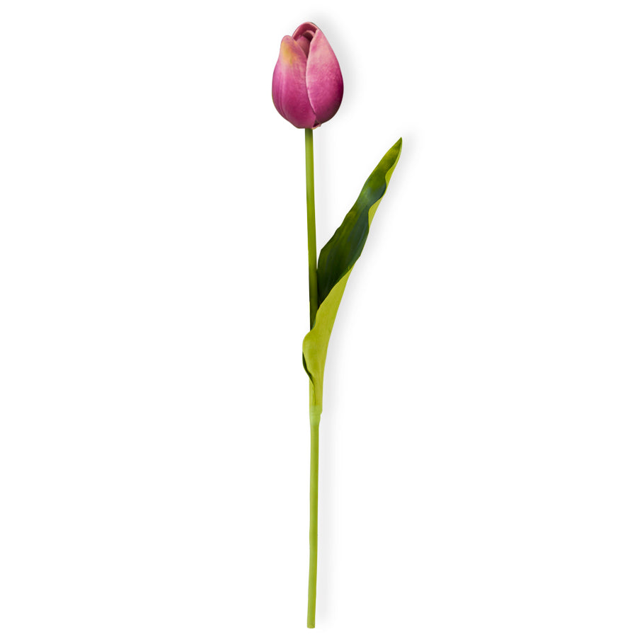 Purple Real Touch Mini Tulip Stem