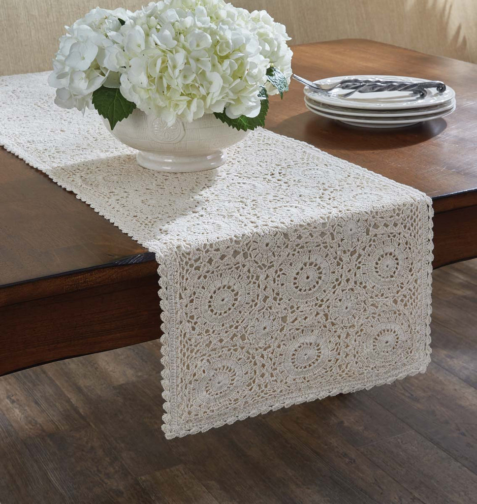 Lace Table Runner - Cream