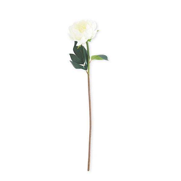 White Real Touch Peony Stem