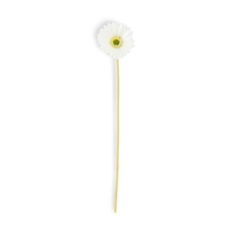 White Real Touch Gerbera Daisy Stem