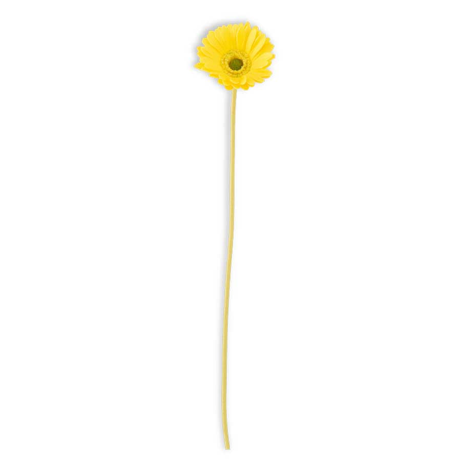 Yellow Real Touch Gerbera Daisy Stem