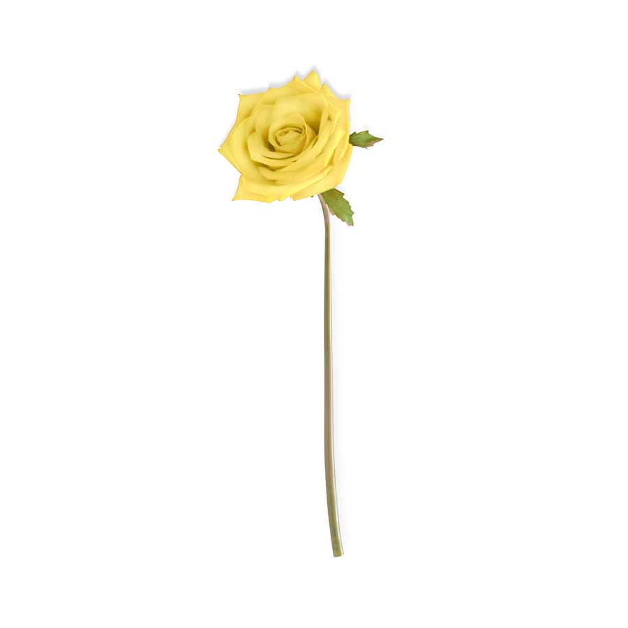 Yellow Real Touch Rosebud Stem