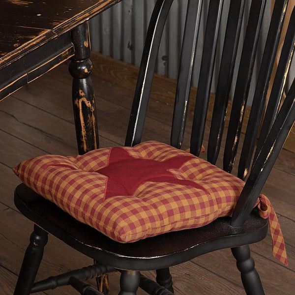 Burgundy Star Chair Pad