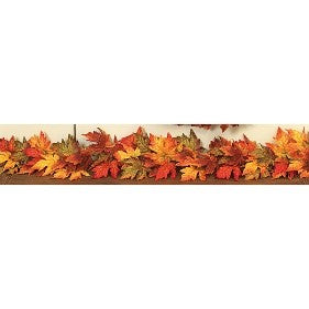 6' Mixed Color Maple Leaf Garland