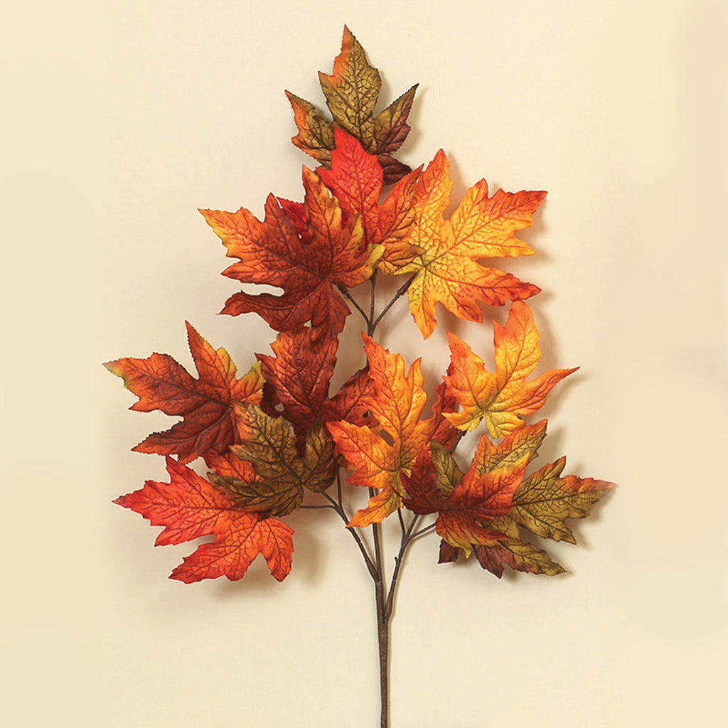 30" Mixed Color Maple Leaf Spray