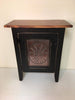 Accent Tables - Single Door Cabinet with Copper Wheat Tin Panel