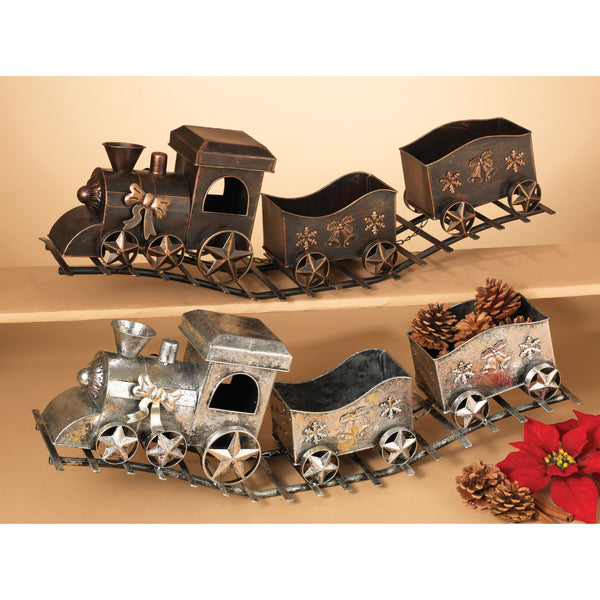 29"L Metal Holiday Train