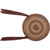 Burgundy Tan Jute Chair Pads - Set of 6