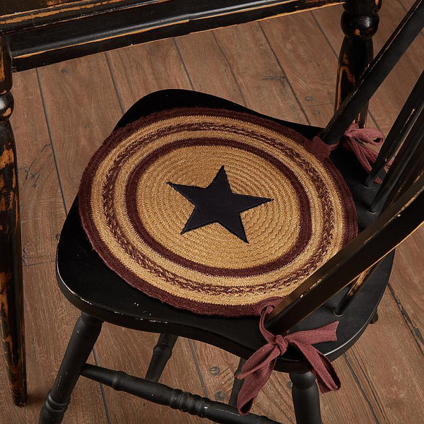 Potomac Jute Applique Star Chair Pads - Set of 6