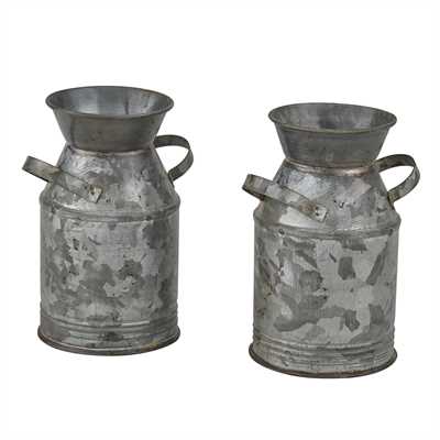 Galvanized Milk Can Salt & Pepper Set