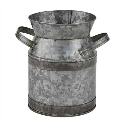 Galvanized Milk Can Utensil Crock