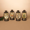 9.5"H Battery Operated Lighted Holiday Scene Spinning Water Globe Lantern