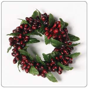 1.5" Rice Berry Candle Ring, Burgundy
