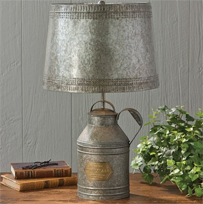 Milk Can Lamp with Tin Shade