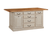 Traditional Island Base (2506 Series) with Rough Sawn Top & Bread Board Ends (2751 Series)