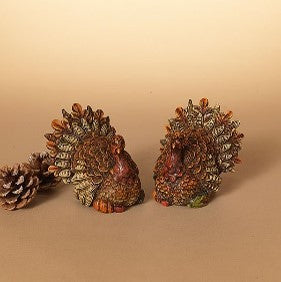 4.7"L Resin Harvest Turkey Figurine