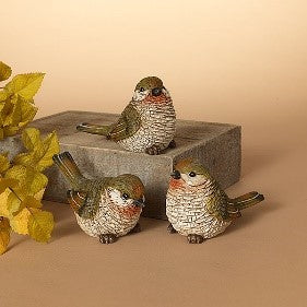 5"L Resin Harvest Bird, 3 Asst.