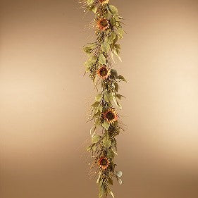 5'L Harvest Garland w/ Sunflowers