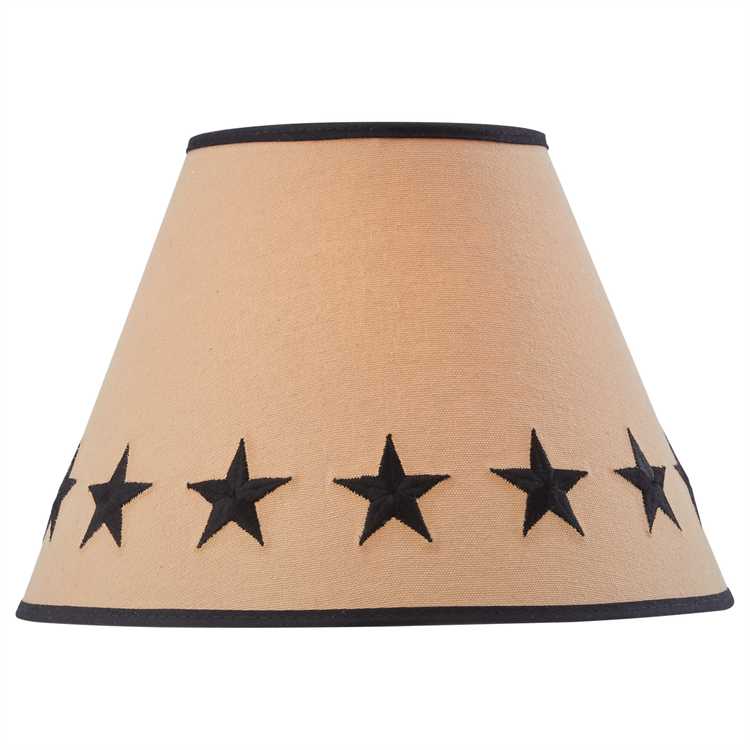 Black Star Embroidered Shade