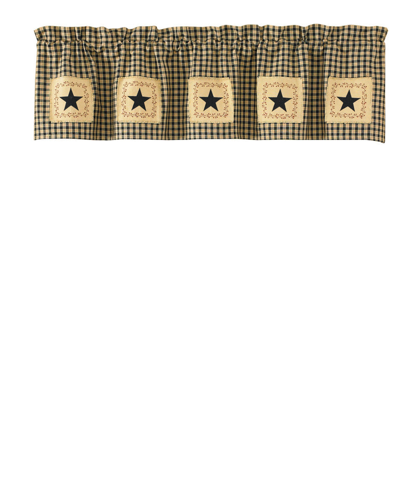 Star Patch 60" x 14" Lined Valance