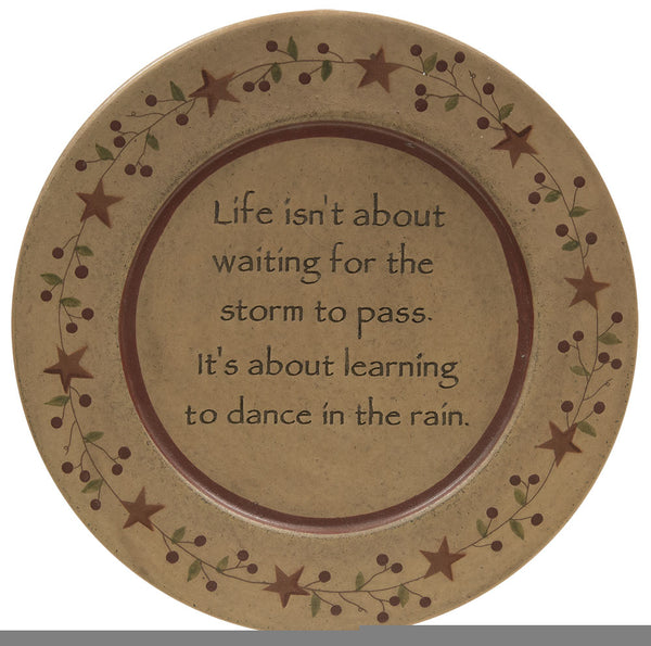 Dance in the Rain Carved Plate - 9"