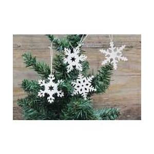 Snowflake Ornaments, 4 Asst.
