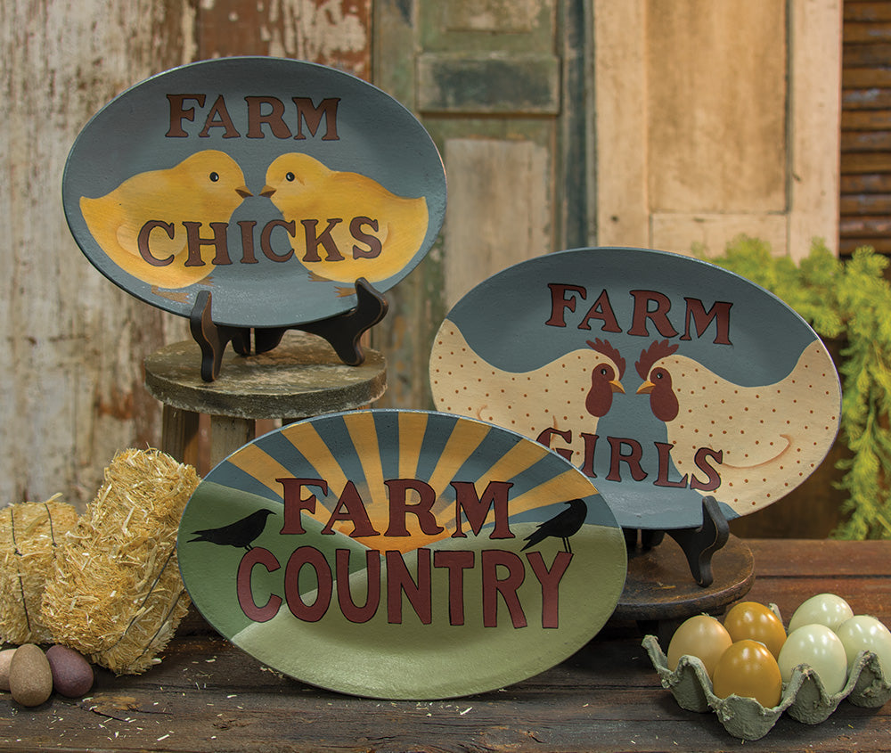 Farm Girl Plate-Assorted