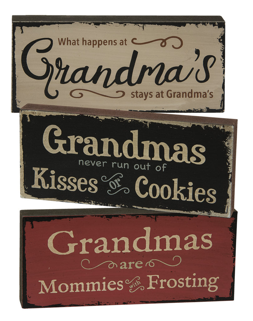 Grandma's Kisses Sign-3 Assorted
