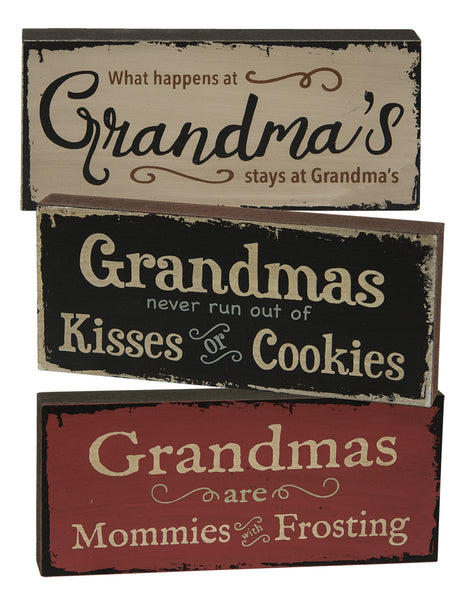 Grandma's Kisses Sign-3 Assorted