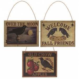 Old Crow Apple Ornament, 3 Asst.