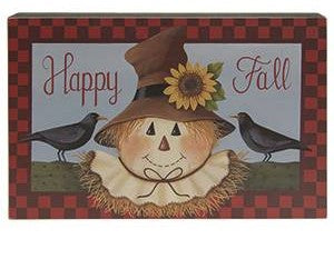 Happy Fall Scarecrow Box Sign