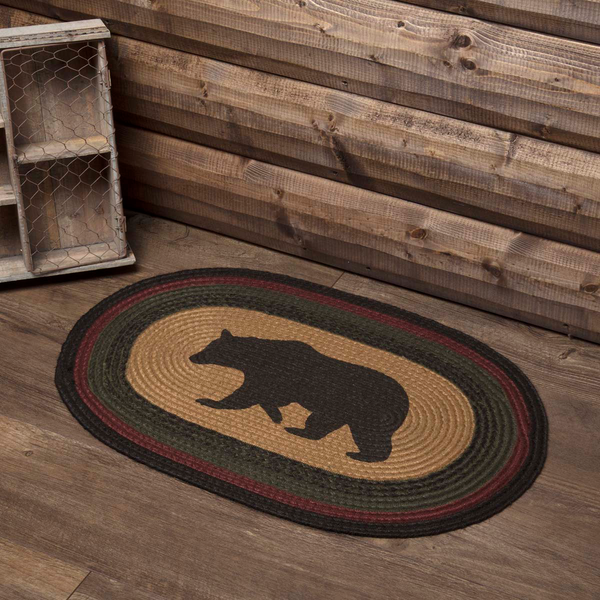 Wyatt Stenciled Bear Jute Rug