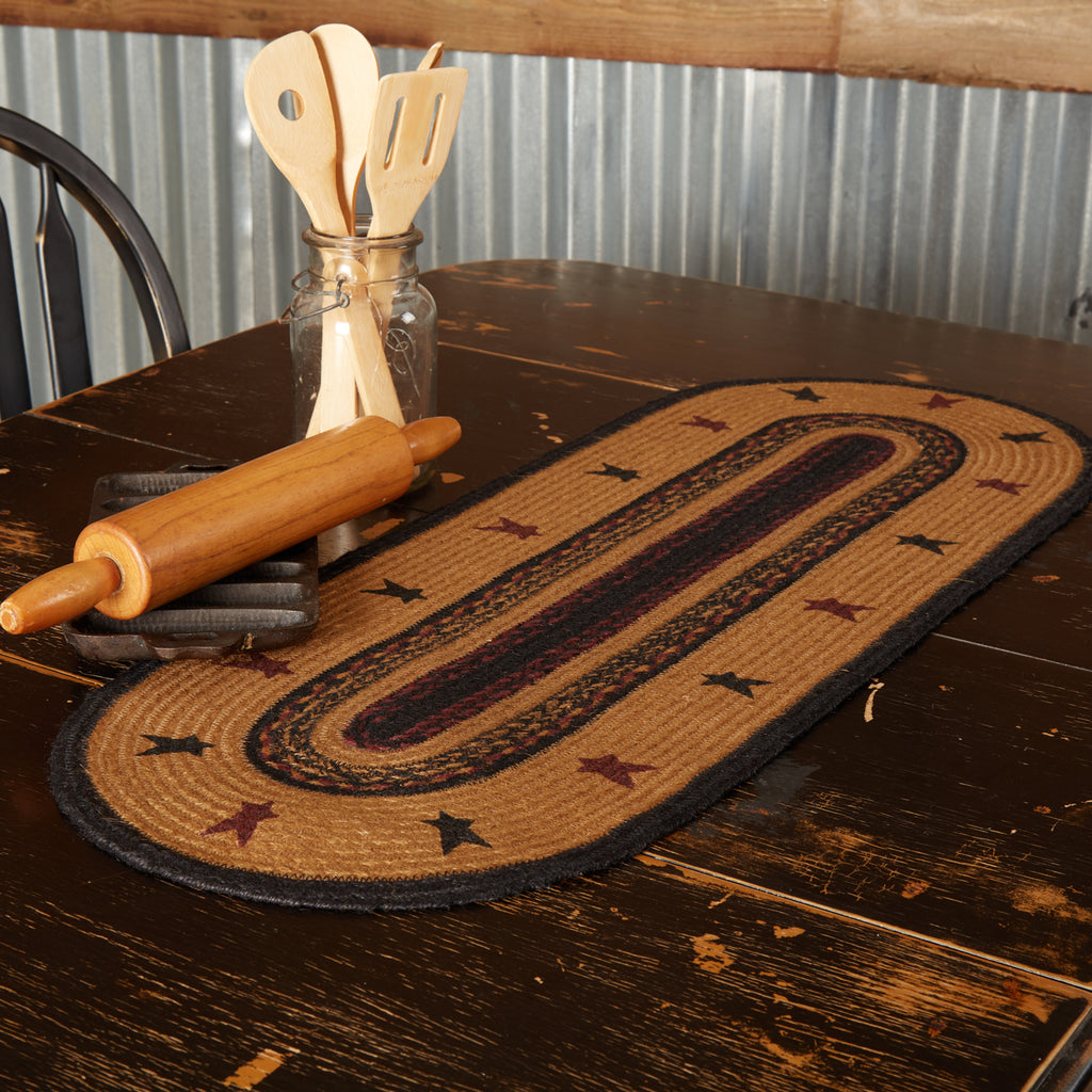 Heritage Farms Star Jute Braided Table Runner