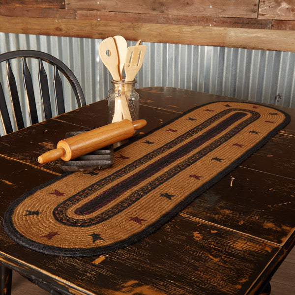 Heritage Farms Star Jute Braided Table Runner