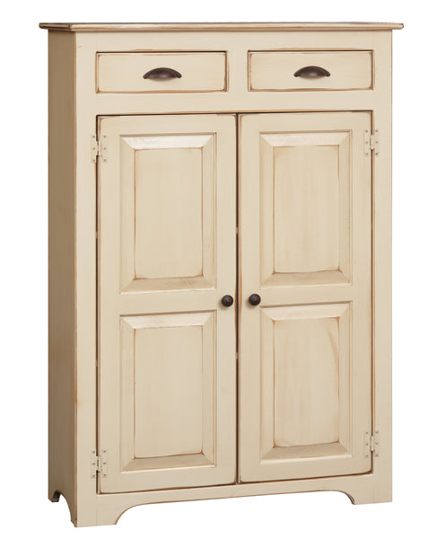 Pie Safe-Double Door with 2 Raised Panel Doors & 2 Drawers