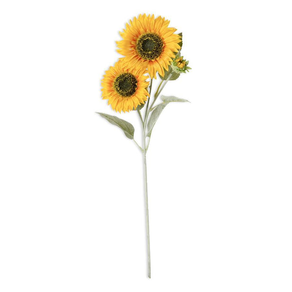 Sunflower Stem - Yellow 2 Bloom 1 Bud
